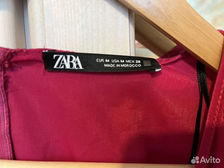 Платье атласное zara