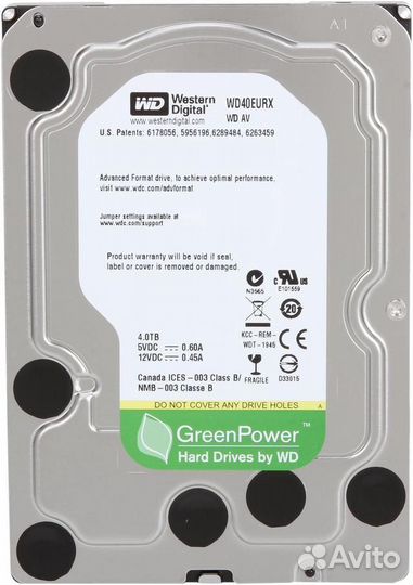 Жесткий диск Western Digital WD40eurx 4Tb SATA