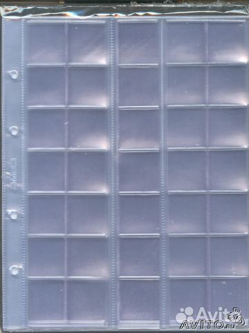 Листы для банкнот/монет/визиток/открыток/календар