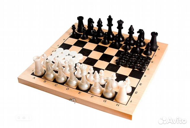 Набор 2 в 1 (шахматы + шашки) Новый