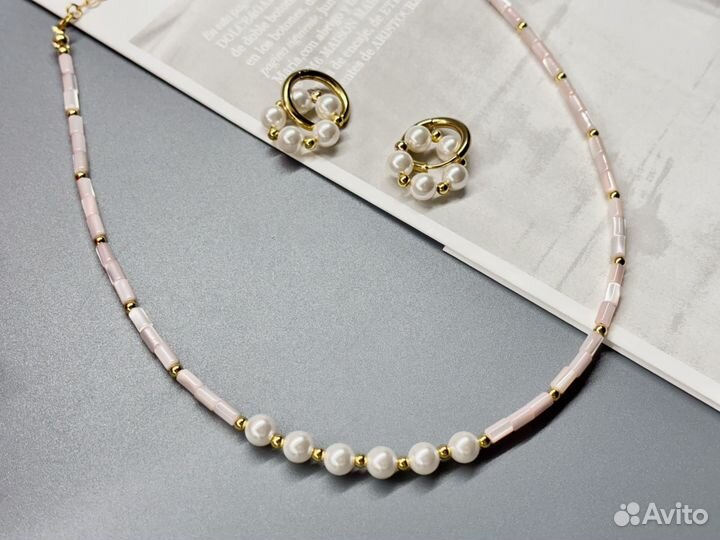 Колье чокер из натуральных камней