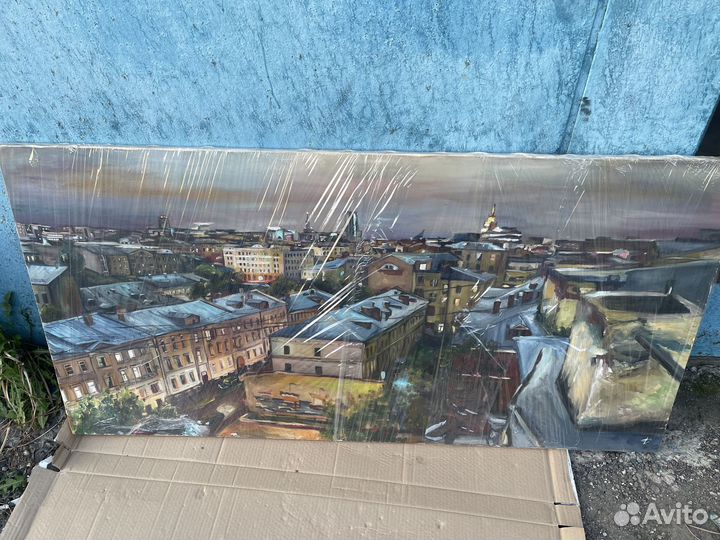 Картина маслом 140x70 Сретенка