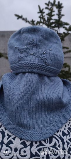 Комплект шапка и шарф женские