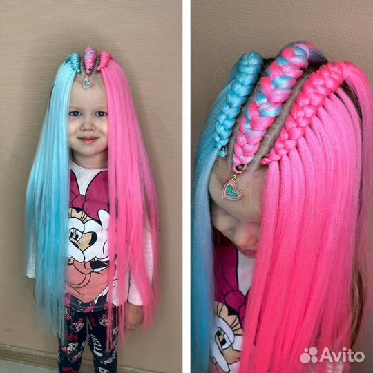 Афрокосы, косы с канекалоном детям