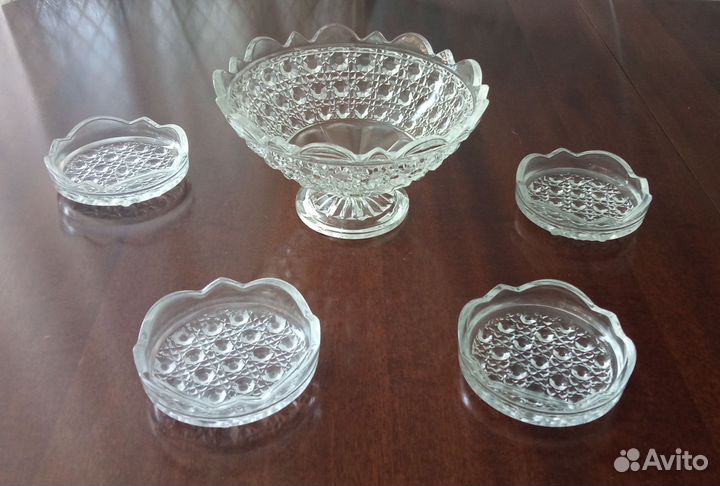 Набор для варенья, хрусталь СССР