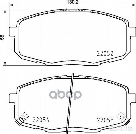 Колодки тормозные дисковые перед NP6129 NIS