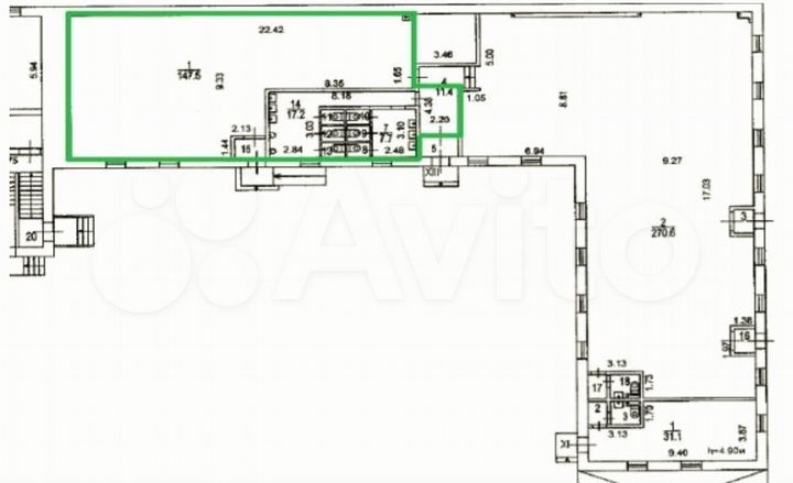 Аренда кафе, ресторана, общепита 174.2 м2 м
