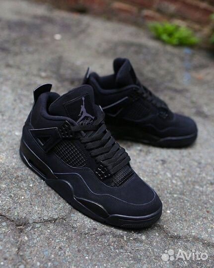 Кроссовки Nike air jordan 4 black cat