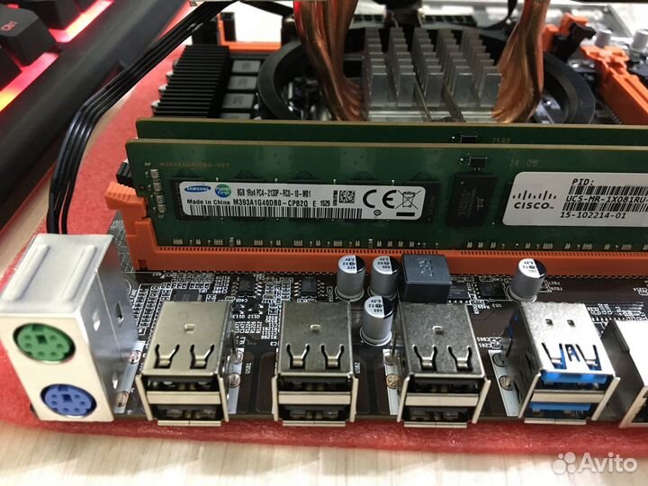 Материнка+ проц (24 потока) + 16 гб опер.+ Кулер