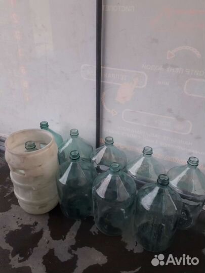 Бутыль стеклянный 20, 10, 5 литров