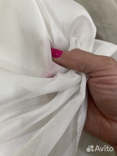 Тюль креп-шелк(айвори)очень светло молочный