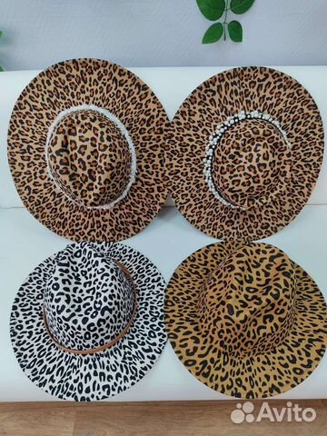 Новая шляпа женская Федора леопард