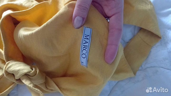 Комбинезон жёлтый лето с открытой спиной 44-46