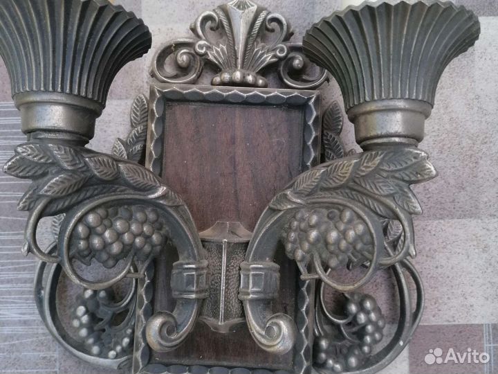 Светильник настенный СССР, бронза. Винтаж