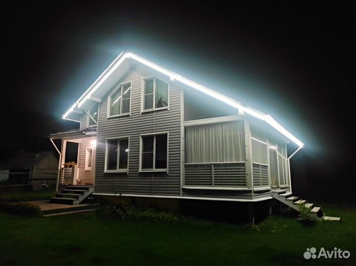 Контурное освещение домов