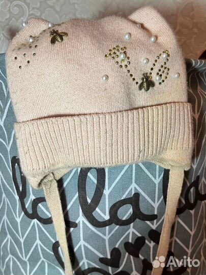 Шапка зимняя для девочки 1-2 год