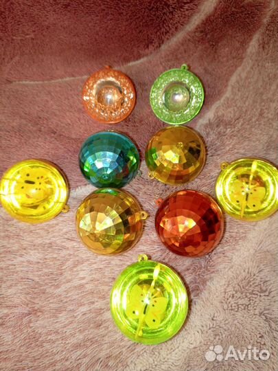 Шары ёлочные пластиковые СССР Винтаж