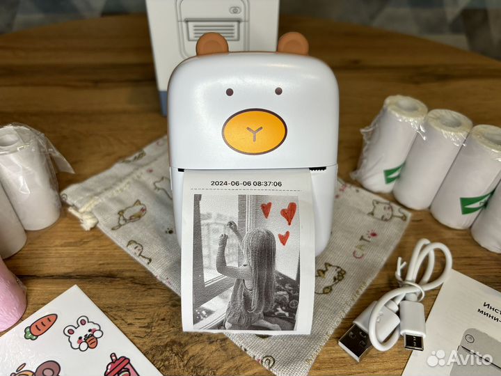 Портативный карманный минипринтер для детей