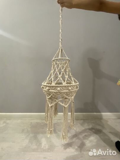 Потолочный абажур макраме