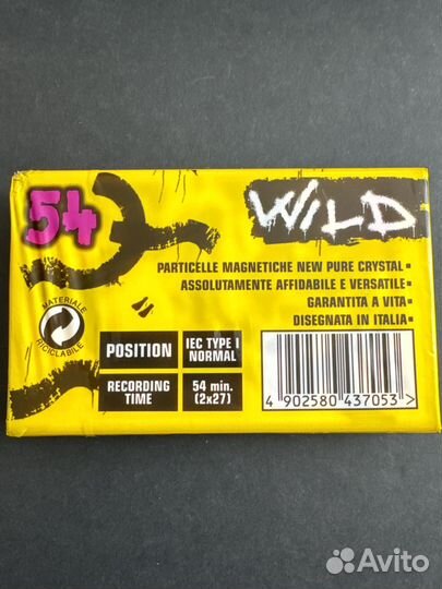 Аудиокассета Maxell Wild 54, Type I, новая, 1998