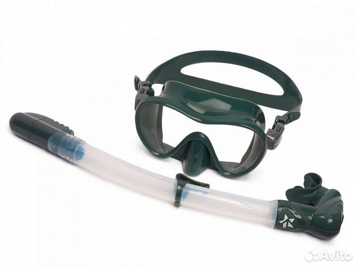 Комплект маска и трубка Агидель Dark Green