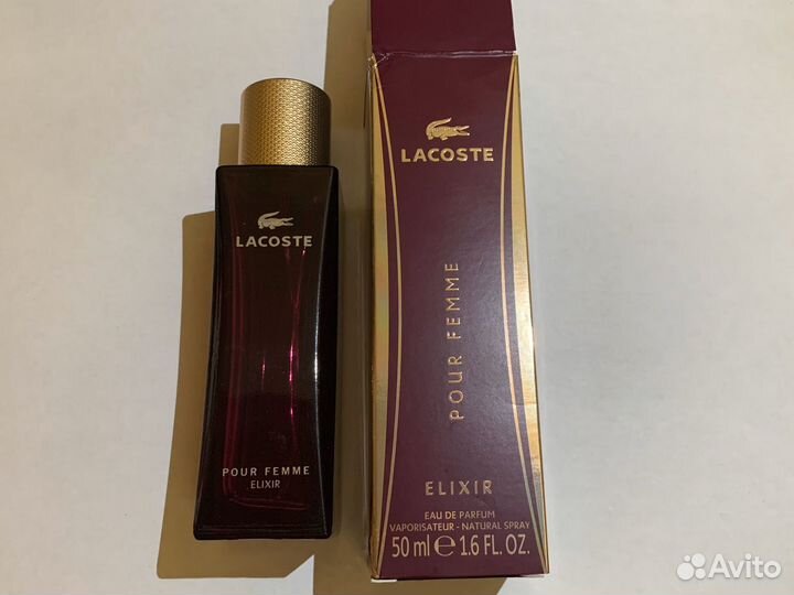Lacoste pour femme elixir пустой флакон 50 мл