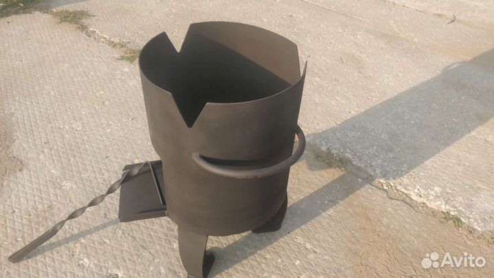 Печь+казан 12 л+кочерга+ шумовка