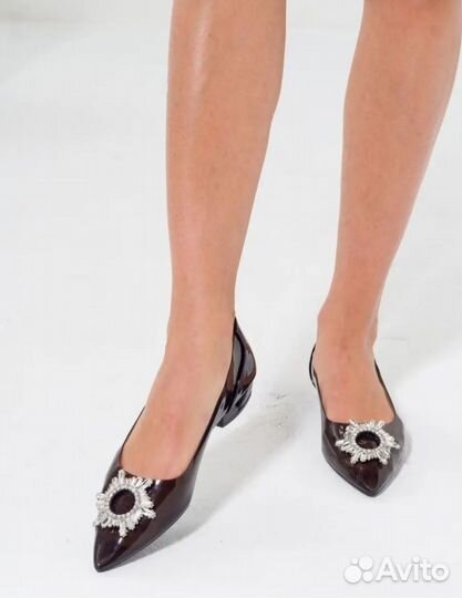 Туфли лодочки балетки свадебные с камнями