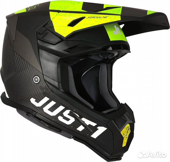 Шлем эндуро just1 J22 Carbon Adrenaline Neon Black