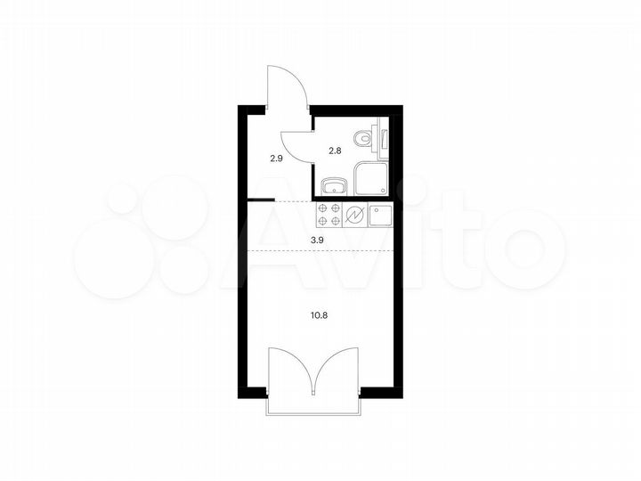 Квартира-студия, 20,4 м², 16/26 эт.