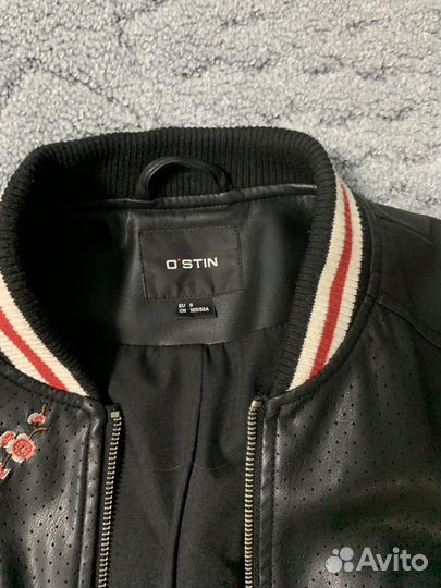 Бомбер кожаный