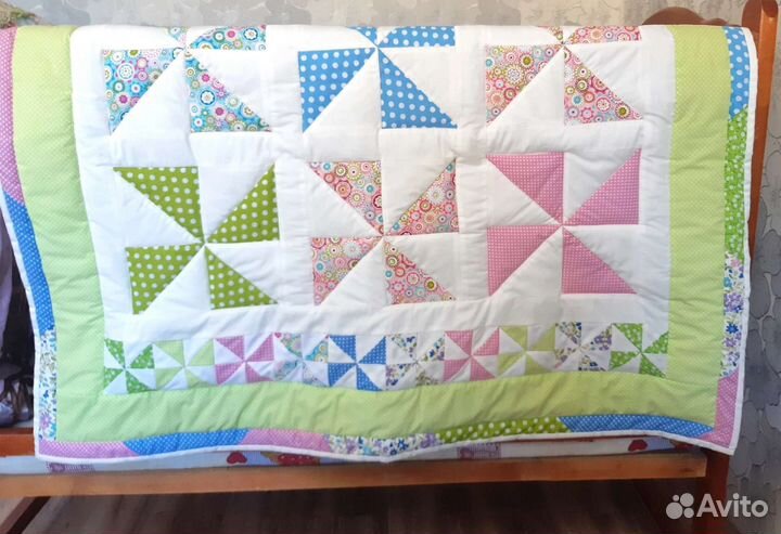 Лоскутное одеяло ручной работы для новорожденного