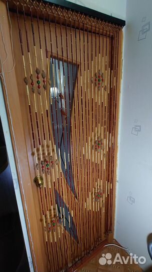 Штора подвесная натуральное дерево (висюльки)