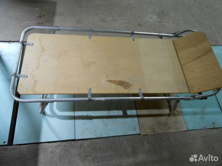 Раскладушка алюм СССР 10мм фанера 140х60х35 рабоч