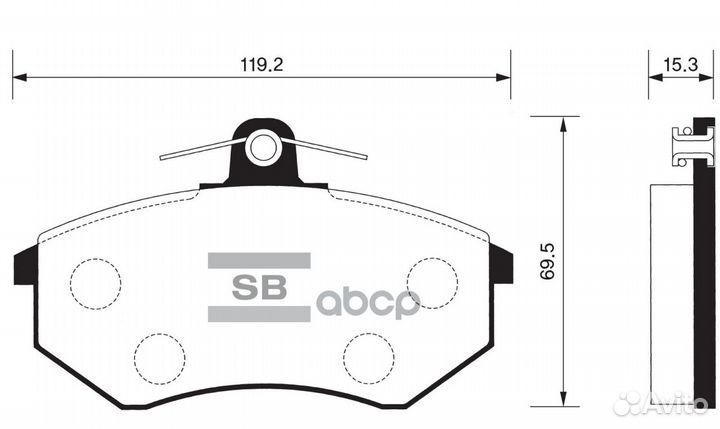 Колодки дисковые передние Audi 80/A4 86-97,VW G