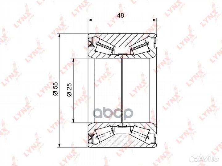 Подшипник ступицы задний (48x25x55) WB1215 lynx