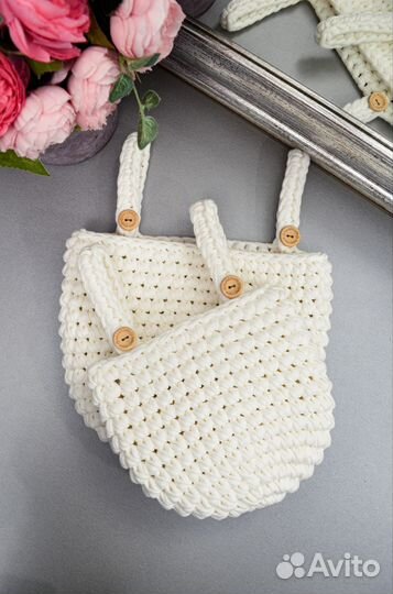 Подвесные кармашки на детскую кроватку