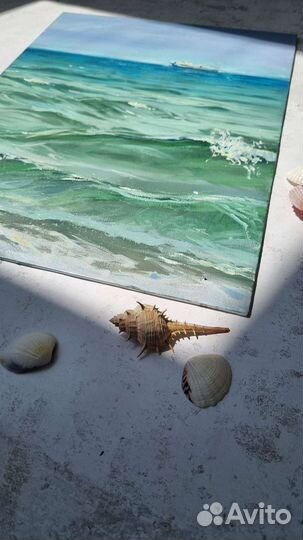 Картина маслом на холсте море