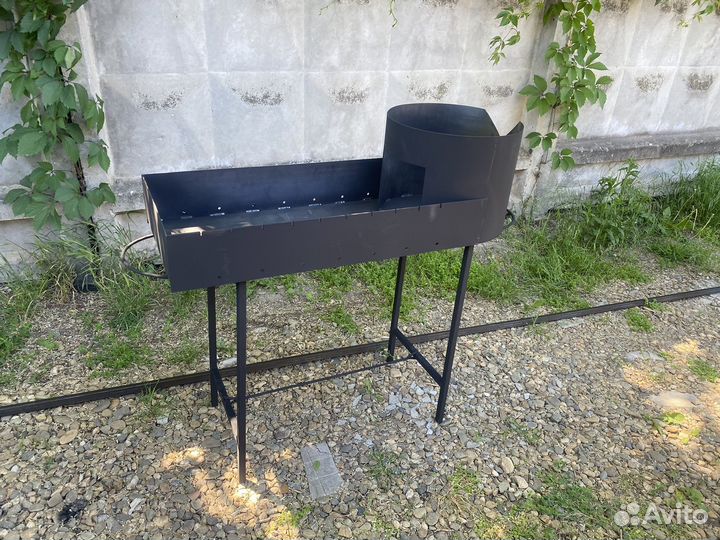 Мангал с очагом под казан