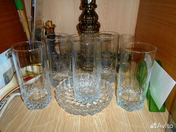 Фужеры стаканы из цветного стекла