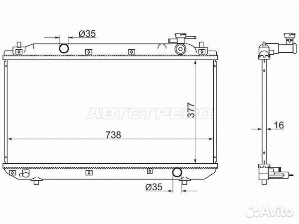 Радиатор chery tiggo, chery tiggo (T11) 05-13, chery tiggo (T11) 05-16