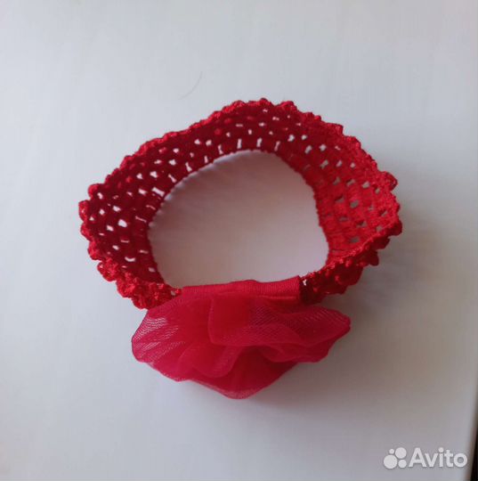 Повязка-резинка на головку новорожденной