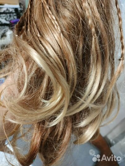 Шиньон на крабике (светлый и темный махагон)