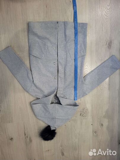 Трикотажный кардиган для девочки 116 утепленный