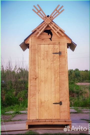 Уличный туалет деревянный TOP225