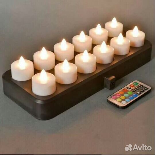 Свечи электронные LED 12 (5Лм) 12 цветов (Китай)