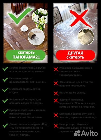 Гибкое стекло на стол по вашим размерам