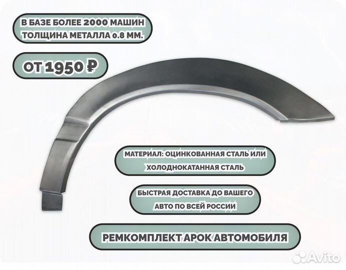 Ремонтные арки (ремкомплект) на автомобиль