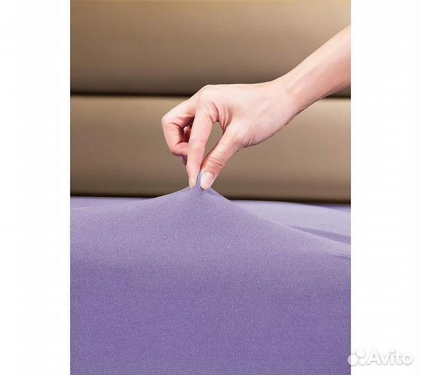 Простынь GoodNight Трикотаж 160х200х20 Лаванда на