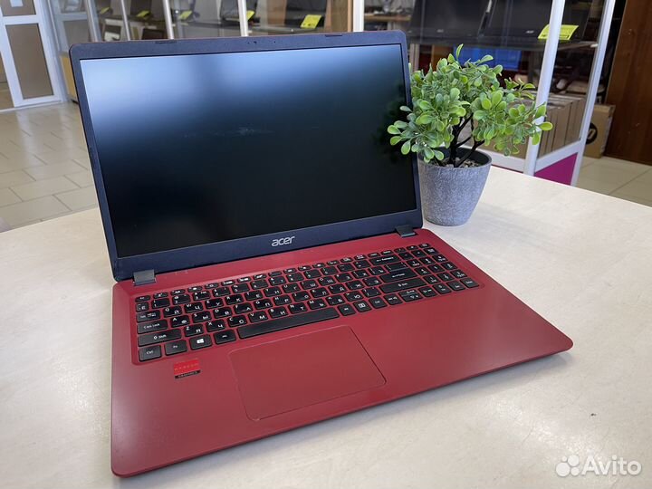 Красивый/Красный ноутбук Acer/Ryzen/R540X/8GB/SSD